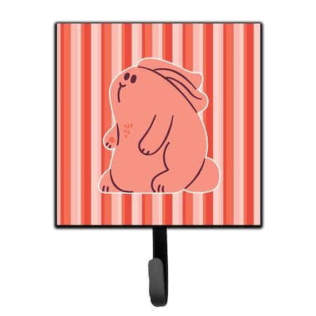 Jensendistributionservices Rabbit on Pink Stripes Leash or Key Holder MI1715160